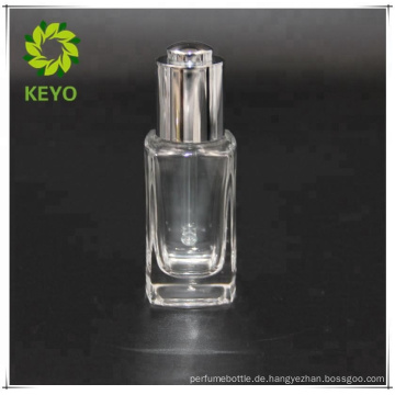 15ml weiß matt Glas Tropfflasche Silber weiß Gummi Tropfflasche Siebdruck für kosmetische ätherisches Öl